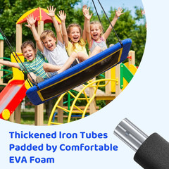 60” Rectangle Platform Tree Swing for Kids and Adults, Giant Flying Swing with