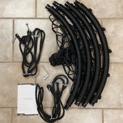 Serene Life -Outdoor Weave Web Swing- 40″ – Up To 600 LBS- Black- SLSWNG200 -NIB