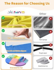 Extra Large 8-Piece Soft Climbing Toys for Toddlers, Foam Climbing Block Set …