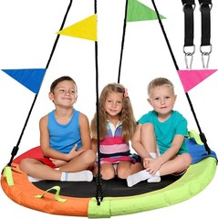 Tree Swing, Saucer Swing, 48 inch 900lbs Weight Capacity, with Adjustable Han…