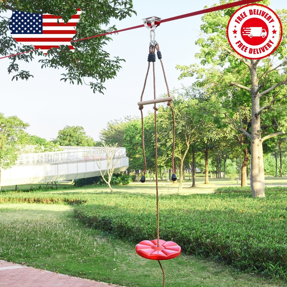 65ft Zipline Kit for Kids and Adults, Slackers Zipline up to 500 lbs.