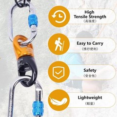 30kN Aluminum Swivel for Hammocks & Climbing Accessories