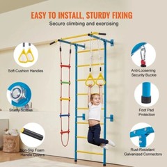 5 in 1 Kids Indoor Gym Playground Swedish Wall Ladder Children Home Climbing Gym