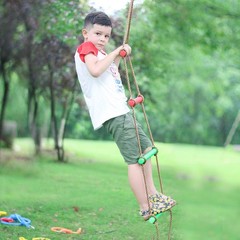 6.6FT Climbing Rope Ninja Ladder for Kids – Kids Ninja Warrior Obstacle Cours…