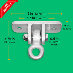 Swing Set Hangers – 2 Heavy Duty Brackets with Locking Snap Hooks for Porch, Pat