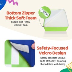 4-Piece PU Leather Baby Foam Climbing Blocks for Toddlers – Soft Play Climbin…