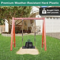 Heavy Duty Swing Seat with Adjustable Rope, 300lbs Capacity Non-Slip Plastic …