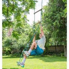 Trelines 7ft Rope Ladder: Wood Steps, 250lb Cap, Kids & Adults