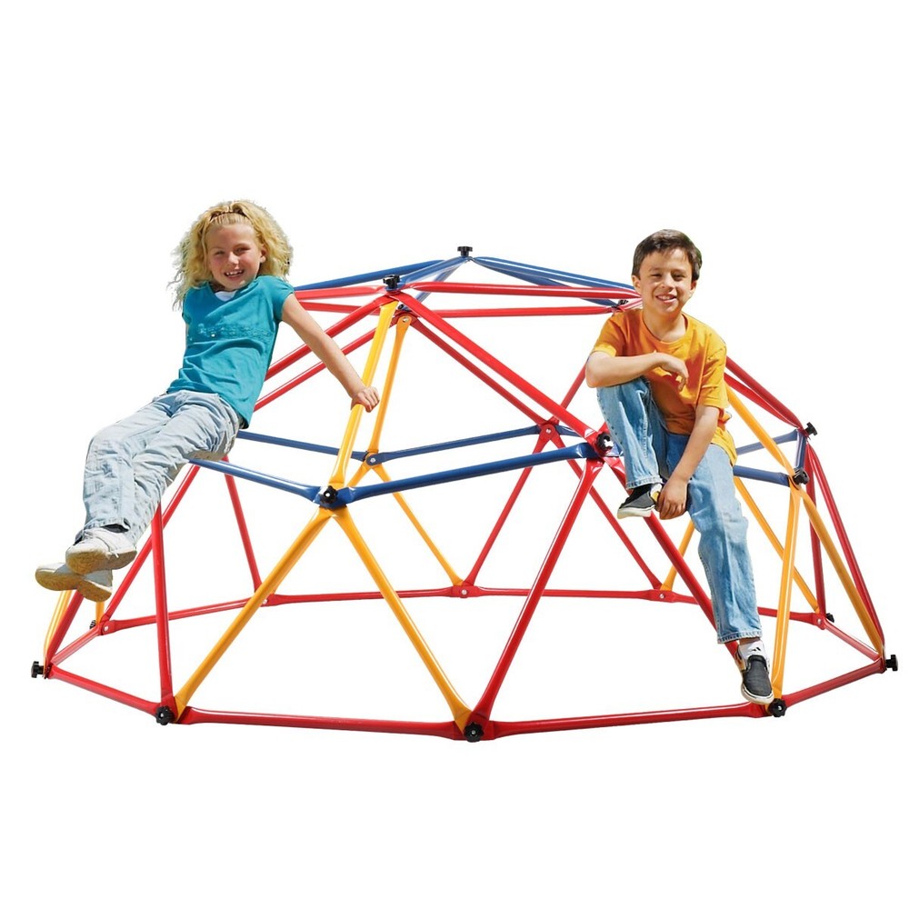Kids Geometric Dome Climber Play Set Gym Steel Frame Toddler Outdoor Playground