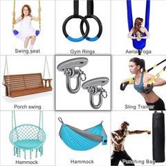 2 Pieces 2000 lb Capacity Stainless Steel 180° Swing Hangers, Heavy Duty Swin…