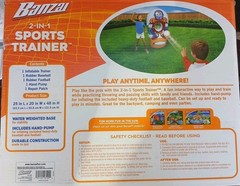 Banzai 2-in-1 Inflatable Sports Training Football & Baseball Trainer.