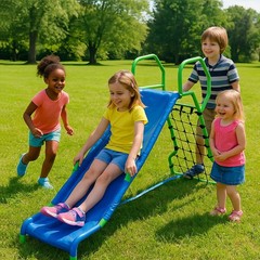 5 Ft Resbaladilla Para Niños De 3 a 6 Años Toboganes Patio Exterior Interior