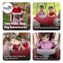 Step2 Rocket Swing for Two, Baby Outdoor Swing, outside Weather-Resistant Rope,