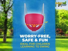 SWING SET STUFF HIGHBACK FULL BUCKET SEAT PINK parks playground toddler kid 0001