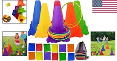 31-Piece Outdoor Games Combo Set: Fun Toys for 1-4 Players, Perfect for Parties