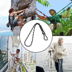 19 Inch Hammock Tree Swing Rope with Heavy Duty Hook for Kids and Adults