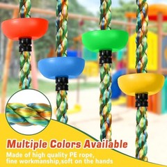 Tree Swing for Kids,Heavy Duty Single Disc Seat Climbing Rope Set Green Swing