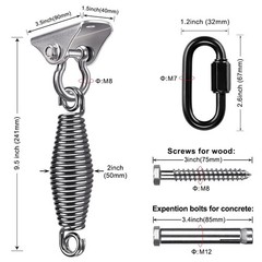 SELEWARE Porch Swing Hangers Stainless Steel Swing Hooks Heavy Duty Swing Set Ho
