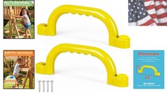 Playground Safety Handles – Outdoor Yellow Grab Handle Bars, Plastic Tree Hou…