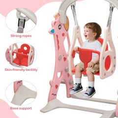 5 in 1 Toddler Slide Swing Playset Indoor Outdoor Climber Playground for Kids