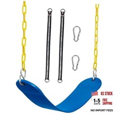 Outdoor Swings Seats with 66″ Rust-Resistant Heavy Duty Chain, Playground Navy