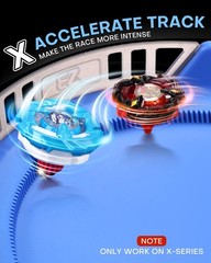 X Stadium Battle Set with X-Celeration Rail, 6 Right-Spin Tops, 2 Launchers a…