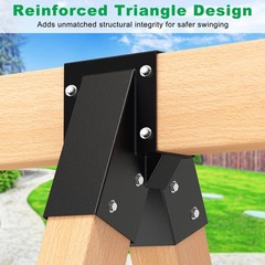 Heavy-Duty Swing Set Bracket – A-Frame Swing Set Hardware Kit with Mounting H…