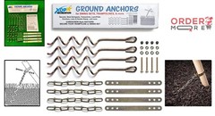 Durable Metal Ground Anchor Kit for Swing Sets, Trampolines & Patio Furniture