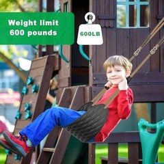 Heavy Duty Swing Seats for Kids & Adults, Non‑Slip Black Swing Seat, 2 Pack