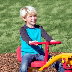gym dandy Spinning Teeter Totter – Impact Absorbing Kids Playground Equipment…
