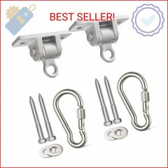 Jungle Gym Kingdom Swing Set Hangers – 2 Heavy Duty Brackets with Locking Snap H