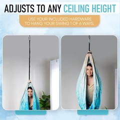 Indoor Sensory Swing for Kids or Outdoor – Holds Fuzz Blue and Yellow Design
