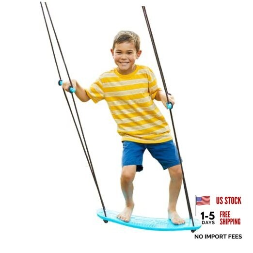 Kick Stand Up Surfing Tree Swing Outdoor Swings for Kids Up to 200 Lbs – Blue
