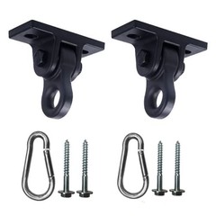 ABUSA Heavy Duty Swing Hangers 2 Pack 5000lb Capacity Playground Porch Yoga Blac