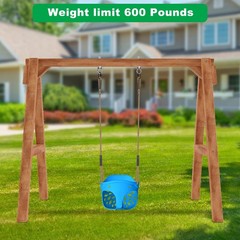 High Back Full Bucket Toddler Swing Seat, Heavy Duty Toddler Swing Set Access…
