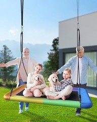 60″ Tree Swing for Kids and Adults, 700lbs Capacity, Waterproof Rainbow