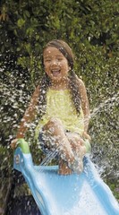Little Tikes 2-in-1 Outdoor-Indoor Wet or Dry Slide with Easy Storage, Blue, Age