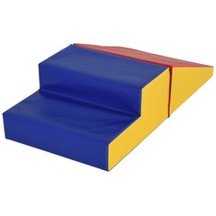 Climb & Crawl Foam Mats 2pc 19.75 Inch Soft Stackable Toddler Play Blocks