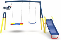 Swing Set for Backyard with Stand, Swing Heavy Duty 440Lbs Metal Outdoor Swing S