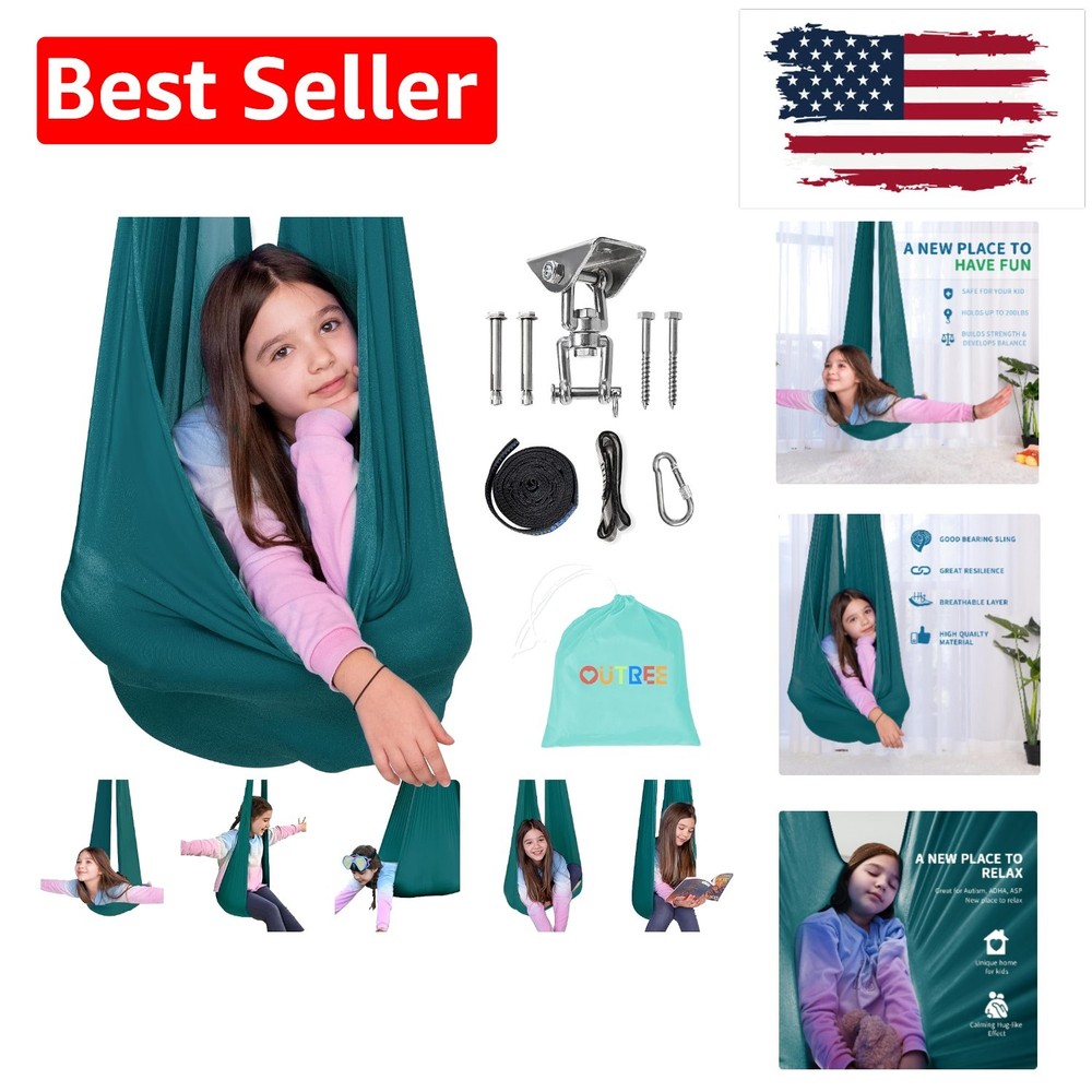 Sensory Swing for Kids with 360° Swivel Hanger, Indoor Therapy Swing Great fo…