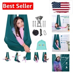 Sensory Swing for Kids with 360° Swivel Hanger, Indoor Therapy Swing Great fo…