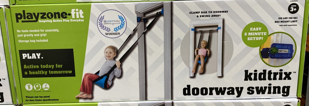 Playzone-fit Kidtrix Doorway Swing Kit for Kids Weight Limit 150 lbs Ages 3+