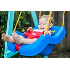 Little Tikes Snug n Secure Adjustable Strap Baby Swing Blue 2 in 1 for Infants