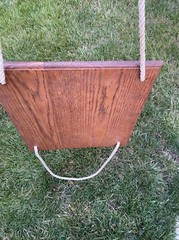 Amish made Wooden Tree Swing Seat Rope Pine Wood Swing Set 17.5×16.5″