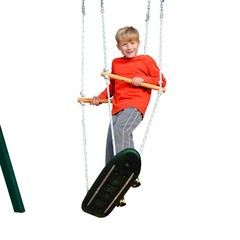 Gorilla Playsets Green Skateboard Swing For Kids Ages 3 To 11 100 Lbs Capacity