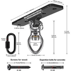 Heavy Duty Swing Hangers 900LB Capacity 360 Rotation Easy Install Metal 2 Pack