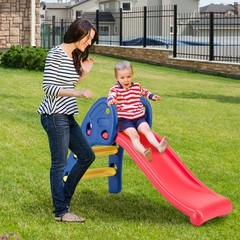 2-Step Children Folding Slide Plastic Fun Toy Up-down for Kids Play Set