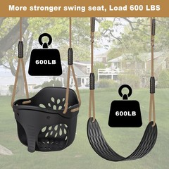 Heavy Duty High Back Full Bucket Toddler Swing Seat & Non-Slip Adult Plastic …