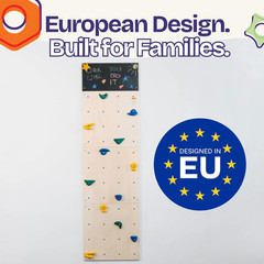 Rock Climbing Wall for Kids | Indoor Playground Play Gym Set with Drawing Blackb