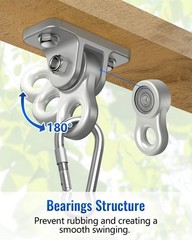 Heavy Duty Swing Hangers, Indoor-Outdoor Hooks, 2-Pack